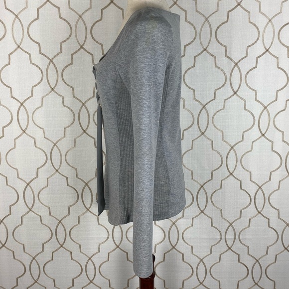 FREE PEOPLE KNIT LONG SLEEVE TOP LACE UP FRONT M - Picture 12 of 15